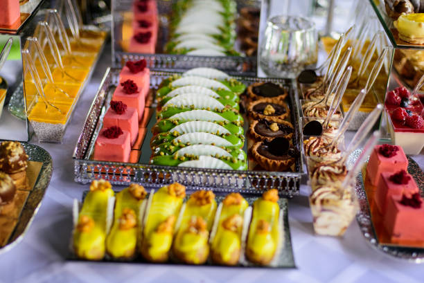 istock Delicious desserts on the candy bar. 1434503286