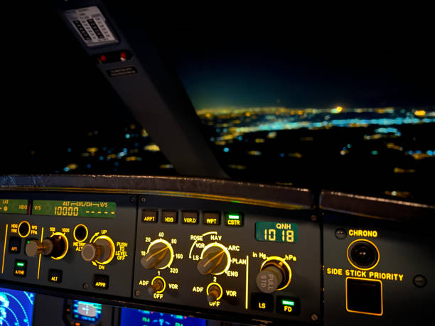 istock cockpit controls cockpit point of view focus on foreground at night 1434505338