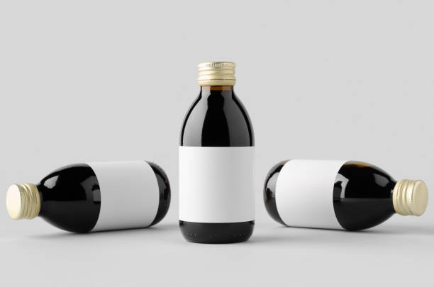istock Cold brew coffee glass bottle mockup with blank label. 1434507362