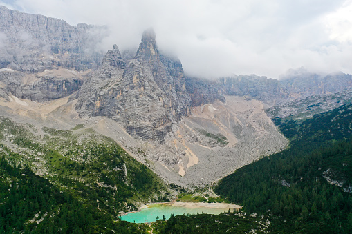 lago di Scorapis, Dolomites, Italian Alps, Italydefault