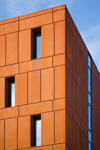 istock Detail of modern architecture corten building. 1434510197