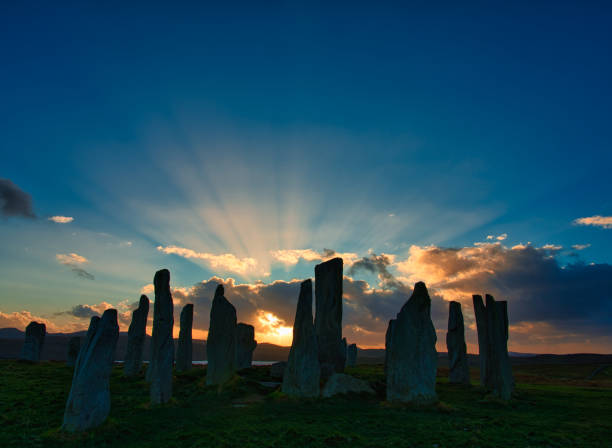 istock Spectacular sunset at Callanish standing stones, Callanish, Isle of Lewis, Outer Hebrides, Scotland, Britain 1434511155
