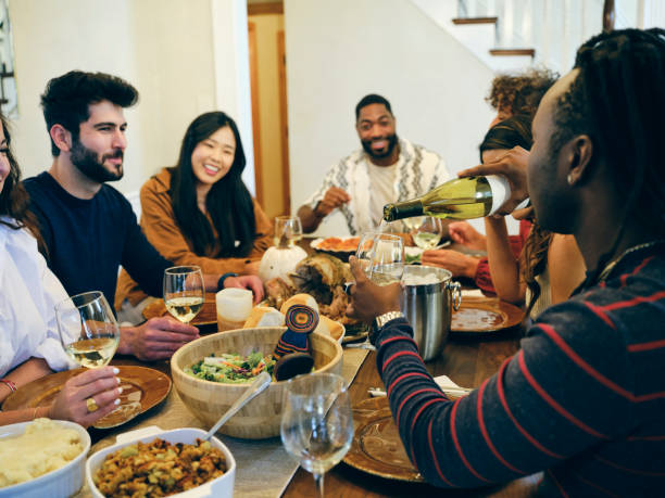 istock Group of Friends Celebrating Thanksgiving 1434511161