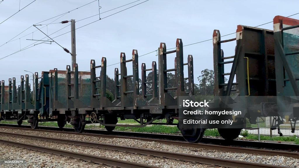 Storage Train Move Empty Cargo Train Moving Stock Photo - Download Image Now - Carriage ...
