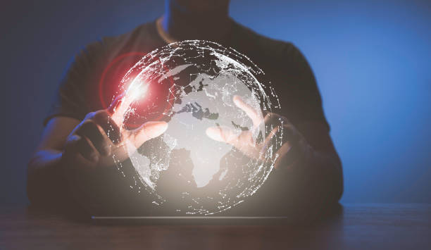 istock People are touching virtual, concepts, management, internet of things, automated operations, various storage systems,world and connection, communicate, 1434512741
