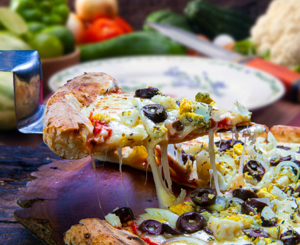 istock Slice of melting mozzarella pizza 1434516031