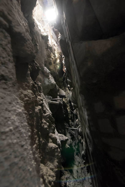 istock excavation in a mountain during stone tunnel construction 1434519124