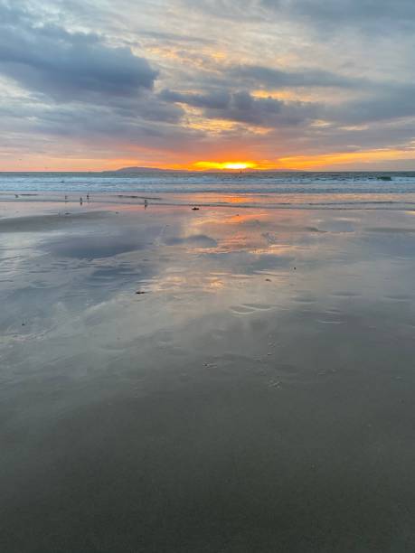 istock Gorgeous colorful Southern California beach sunset. 1434536145