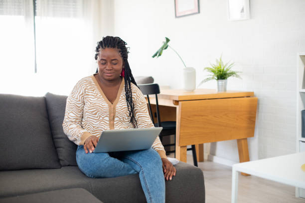 istock Woman working from home 1434543566