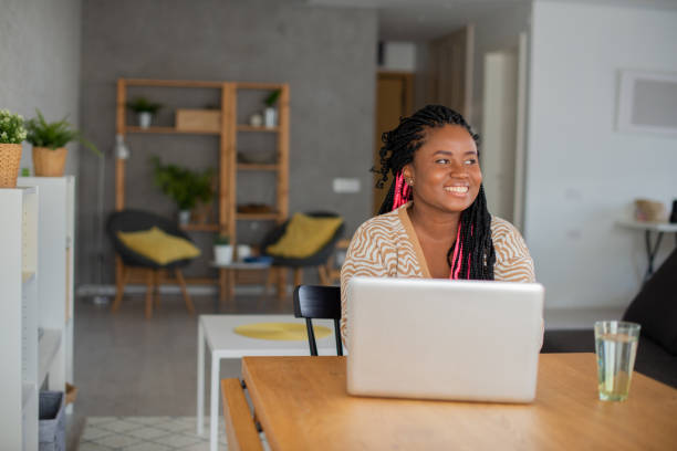 istock Woman working from home 1434544235
