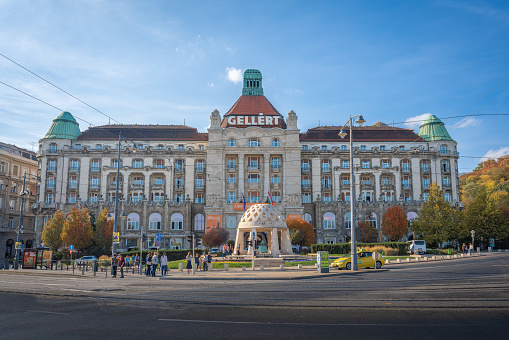 Budapest, Hungary - Oct 20, 2019: Gellert Thermal Bath - Budapest, Hungary