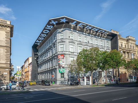 Budapest, Hungary - Oct 20, 2019: House of Terror Museum - Budapest, Hungary