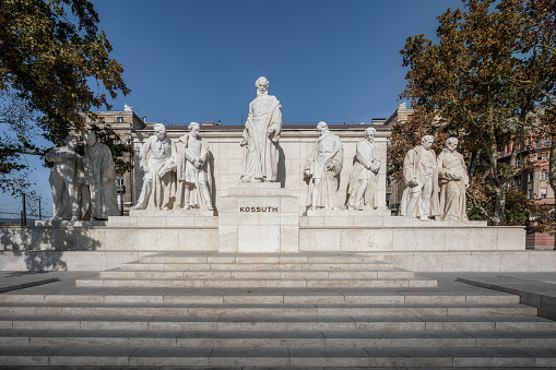 Budapest, Hungary - Oct 21, 2019: Kossuth Memorial - Budapest, Hungary
