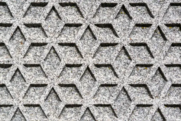 Photo of Geometric Pattern Etched in Marble