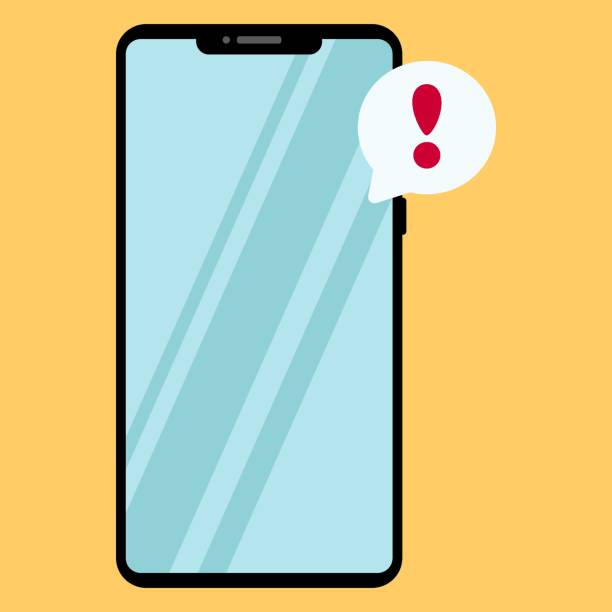 ilustrações de stock, clip art, desenhos animados e ícones de simple flat illustration of smartphone. important notice. vector illustration. - announcement message robot public speaker message