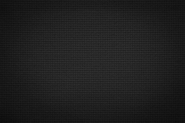 istock Black hemp rope texture background. Haircloth wale black dark cloth wallpaper. Rustic sackcloth canvas fabric texture in natural. Natural vintage linen burlap weaving, Old cotton carpet background. 1434556071