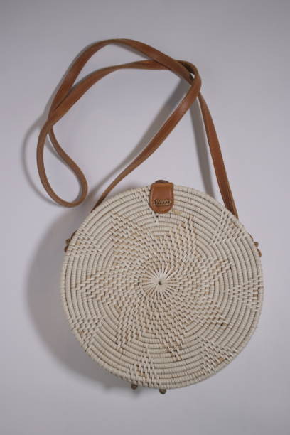 istock traditional bag with white rattan woven 1434579055