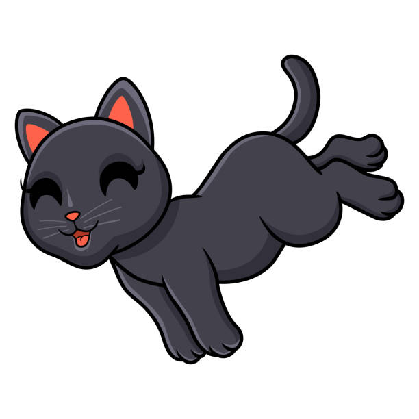 Cat Jumping Illustrations, Royalty-Free Vector Graphics & Clip Art - iStock