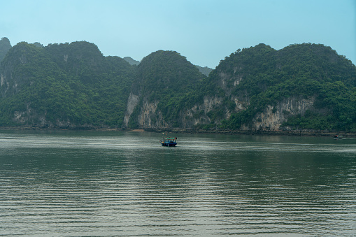 Rock mountains  on Ha Long bay, Ha long city, Quang Ninh province, north Vietnam