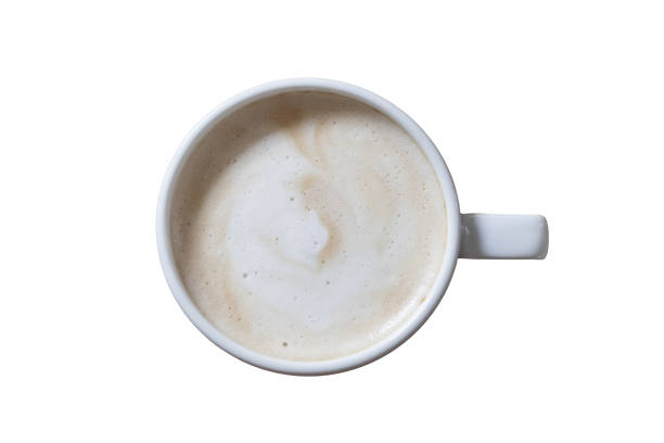 istock A cup of Latte coffee shot from above with clipping path 1434616315