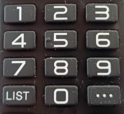 Macro close up of a calculator plus + key