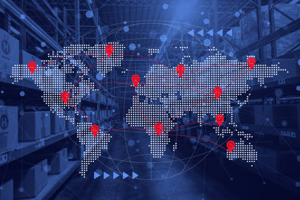 istock world products warehouse logistics distribution concept. global shipping export cargo inventory industry management background. 1434627616