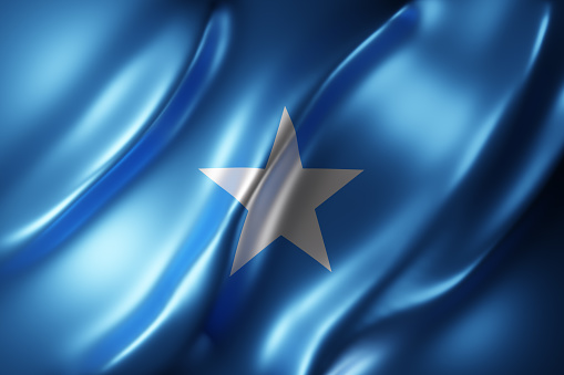 3d rendering of a textured national Somalia flag.