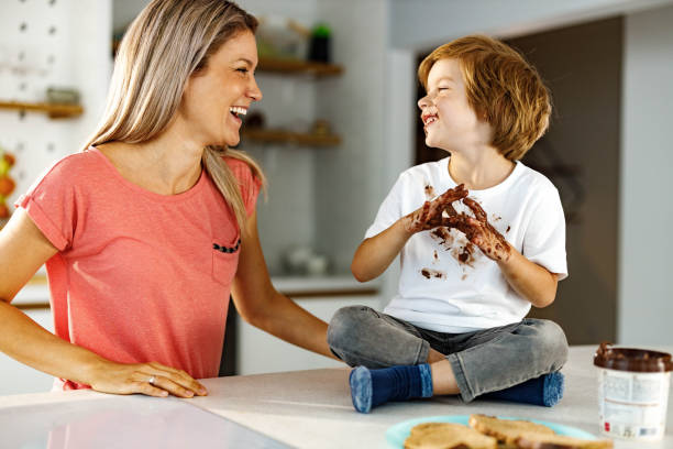 istock Oh son, look how you have stained yourself! 1434639247