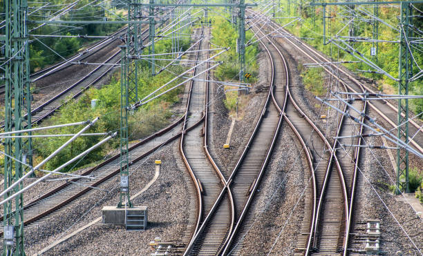 istock High Angle View Of Railroad Tracks 1434644737