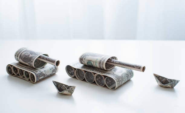 istock tank made of dollar bills. 1434646409