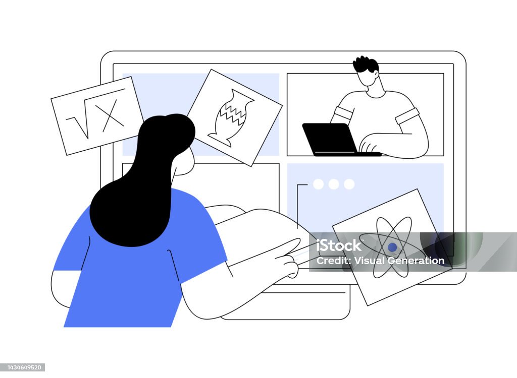 Abstract Digital Learning Image Digital Learning Abstract Concept Vector Illustration Stock ...