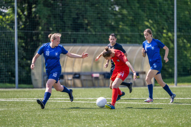 istock Female player dribbling ball 1434650490