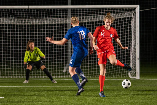 istock Female player dribbling ball 1434650571