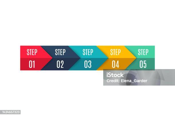 Progress Or Process Infographic Elements Diagram Progress Bar Flat Vector Process Timeline ...