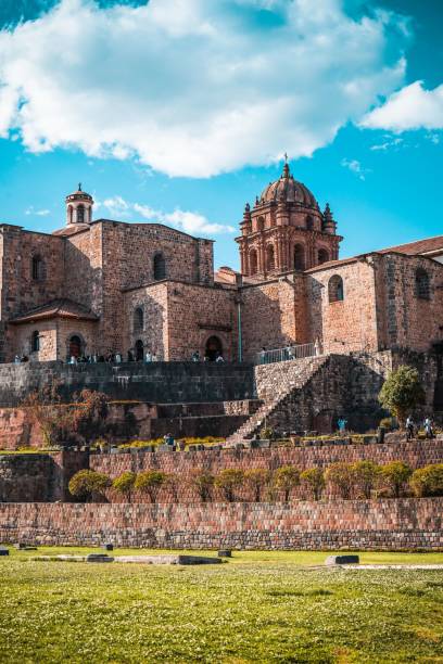 istock Vertical shot of a historic brick castle in Cusco, Peru 1434658493