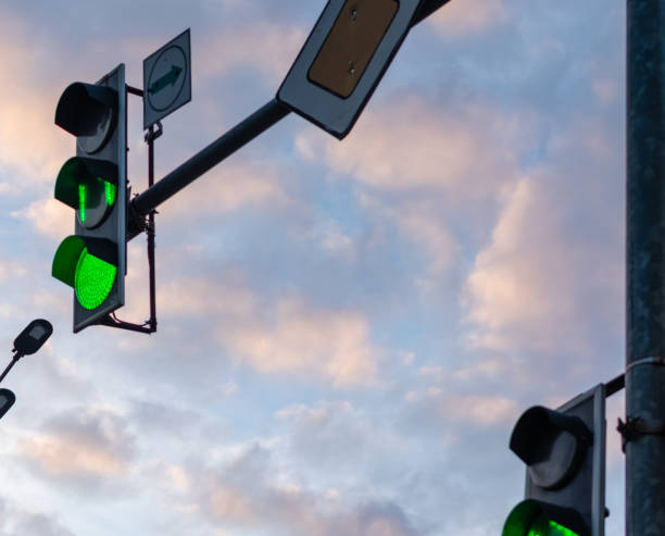 istock Traffic lights with green color 1434661851
