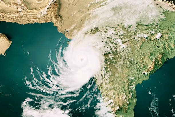 istock Cyclone Tauktae 2021 Cloud Map Arabian Sea 3D Render Color 1434661953