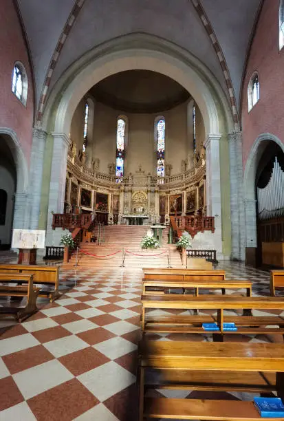 inner view of a church in Vicenza in Venetia in Italy