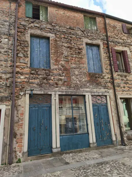 fassade of a house in Este in Venetia in Italy