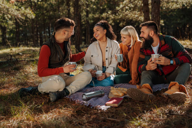 istock Friends bonding on autumn picnic. 1434668725