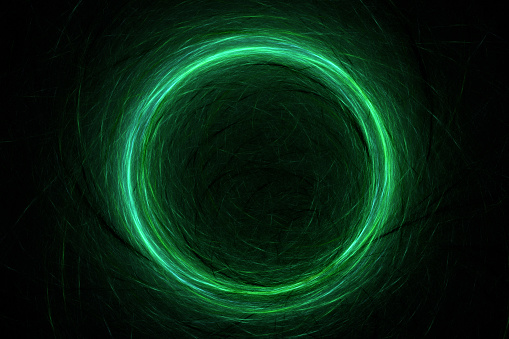 Nice and modern white rings abstract with green background, suitable for various projects