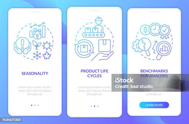Blue Gradient Financial Sysstem Financial Management Issues Blue Gradient Onboarding Mobile App Screen ...