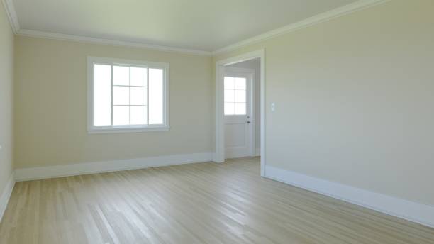 istock 3d render of an empty interior. Image of an empty room without furniture. 1434673599