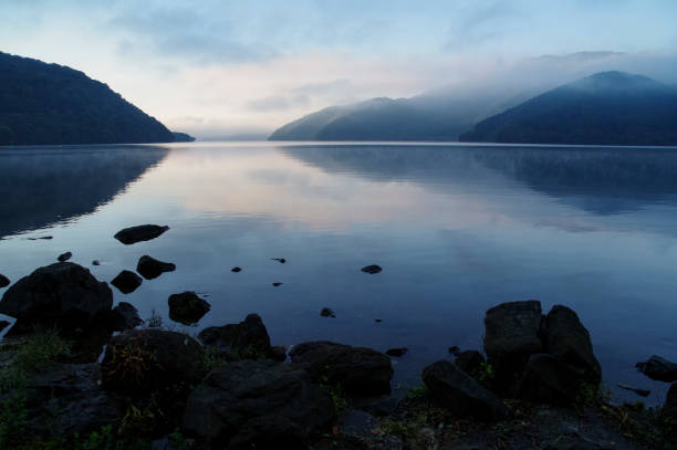 istock Lake Ashinoko smoking in the morning mist 1434676446