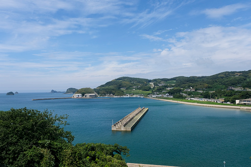 Yumoto Bay and islands seen from Katsumoto Iki