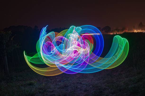istock Colorful light painting at night, long-exposure 1434676882