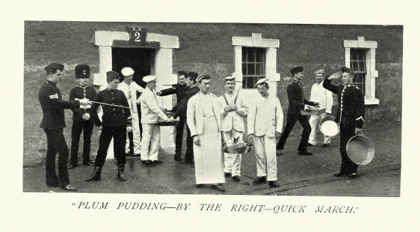 istock Christmas in the British army, saluting the Plum pudding, Victorian 19th Century, Military history 1434678491