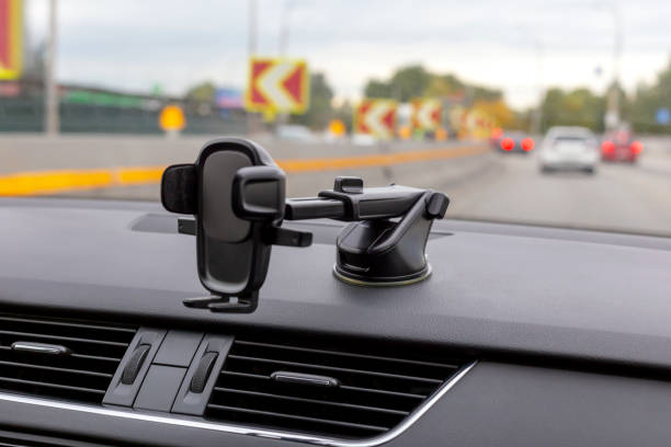 istock Phone holder on the car dashboard 1434678855