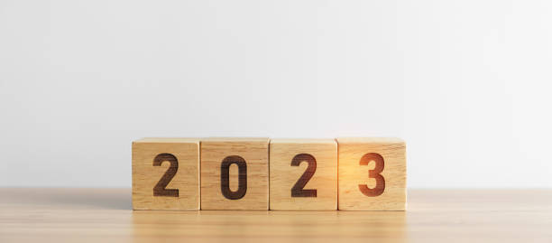 istock 2023 year block on table background. goal, Resolution, strategy, plan, start, budget, mission, action, motivation and New Year concepts 1434680031