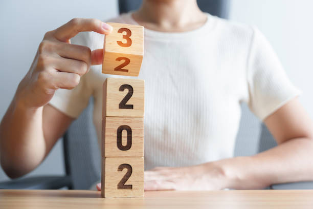 istock 2022 change to 2023 year block on table. goal, Resolution, strategy, plan, start, budget, mission, action, motivation and New Year concepts 1434680338